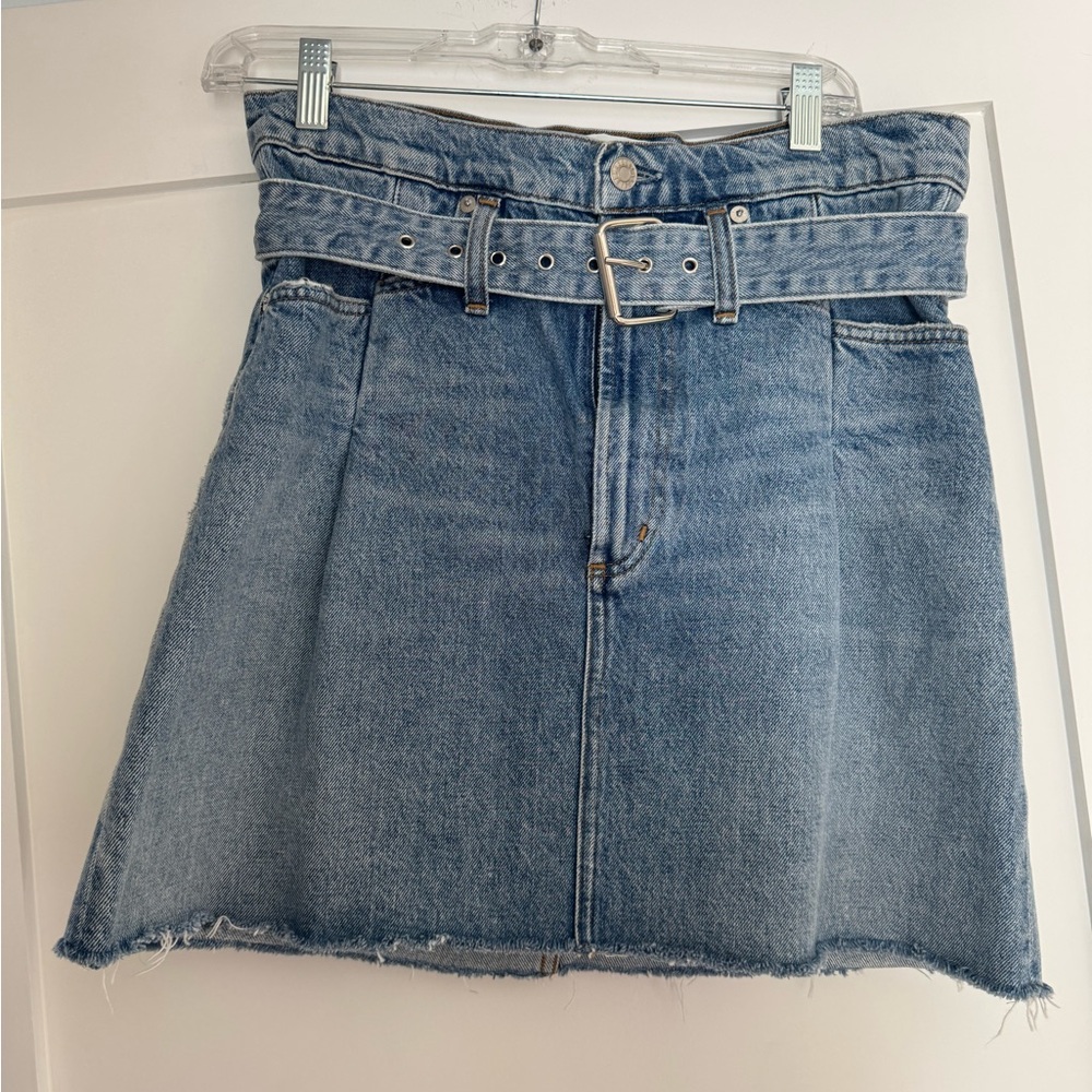 AGOLDE High Rise Paperbag Denim Mini Skirt Size 26